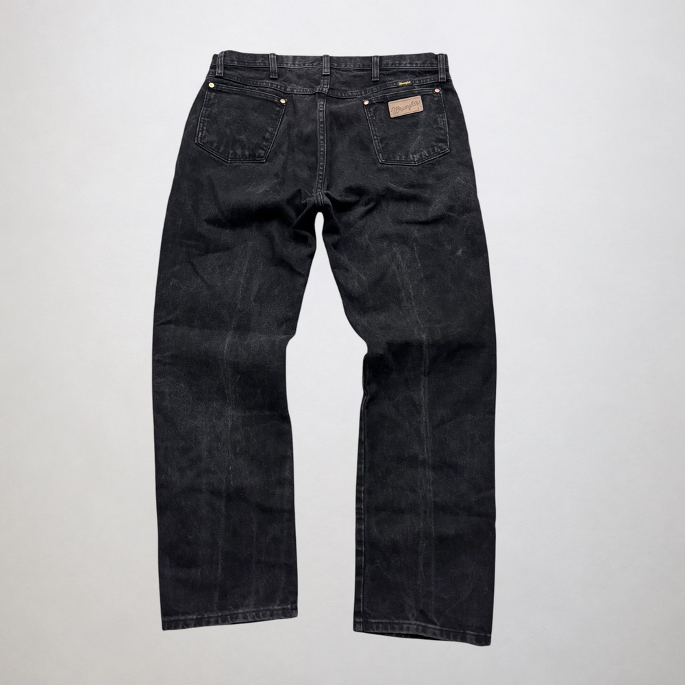 Wrangler Cowboy Cut Black Denim Jeans 36x31.5*